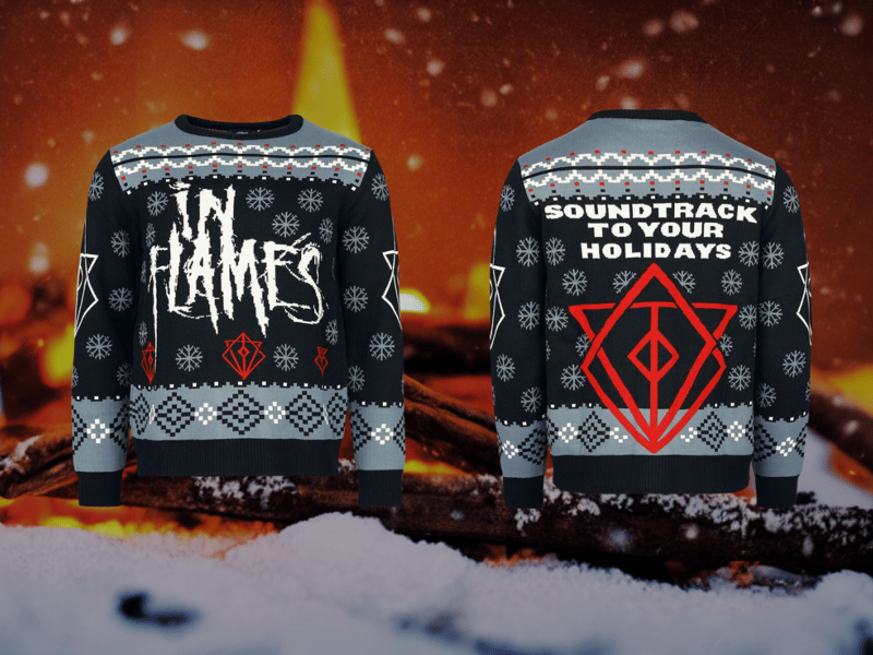 This In Flames Christmas jumper ignites festive joy with its edgy design and metallic holiday vibes. Perfect for fans who want to celebrate the season while staying true to their love of Swedish melodic death metal, it’s a unique blend of holiday cheer and heavy riffs.
