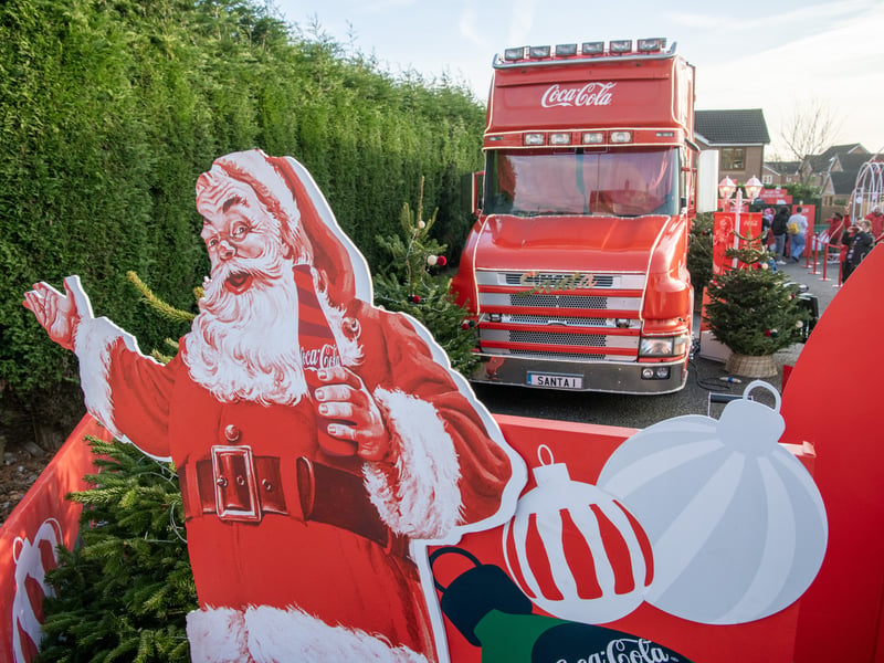 The Coca-Cola Christmas Truck stopped off at Tingley on Tuesday