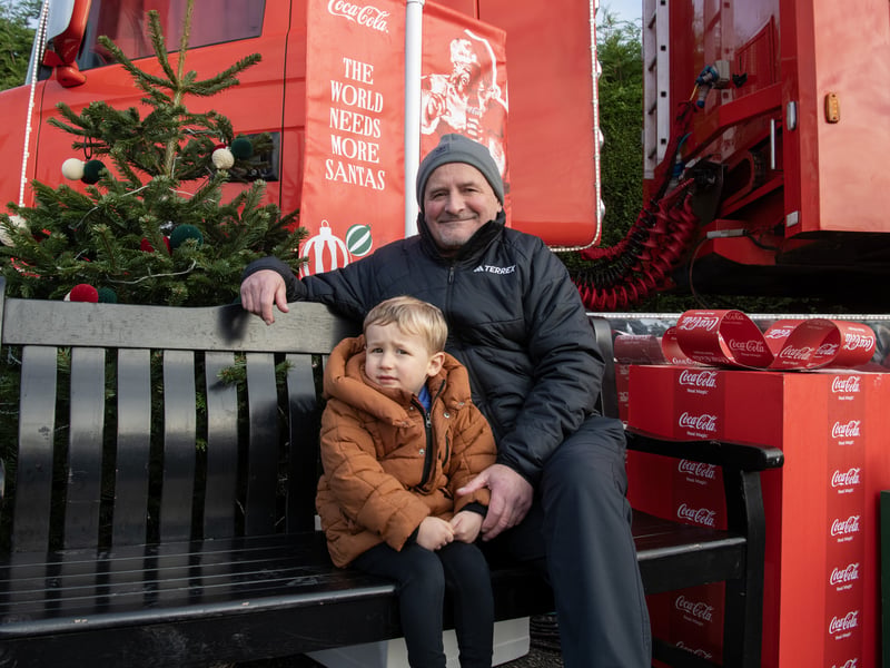 Shaun Walker visited with his grandson Arthur Slater