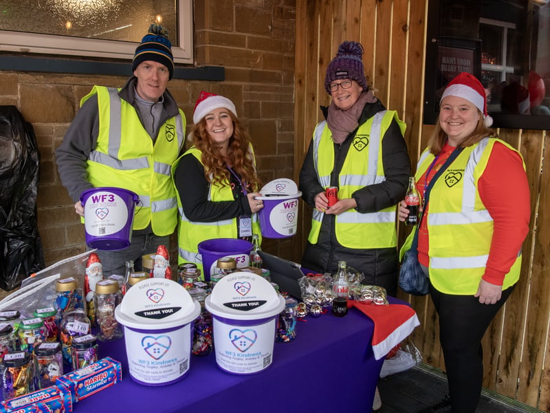 Volunteers from WF3 Kindness Dan Frank, Cheryl Johnson, Emma Park and Reanna Capewell.