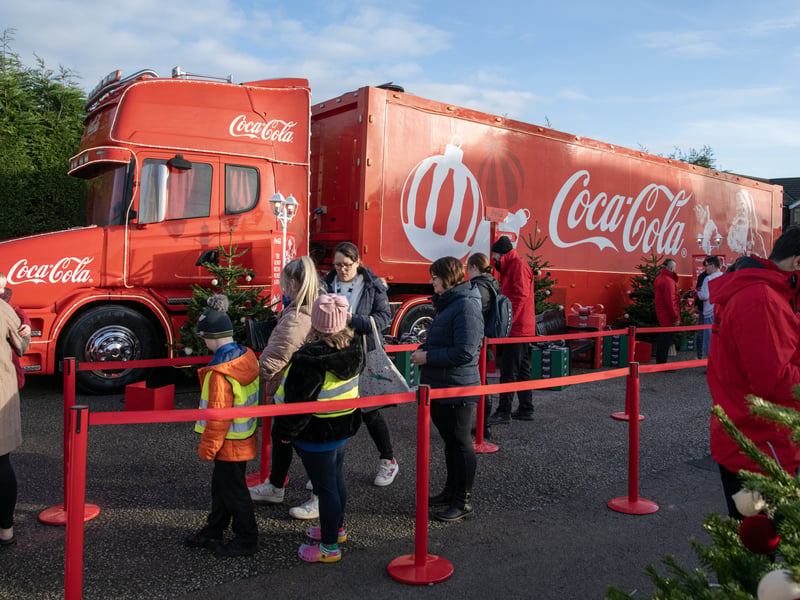 There was plenty of opportunity for pictures in front of the Christmas truck