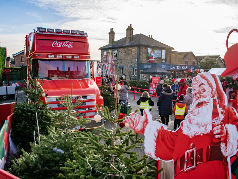 Hundreds of people attended as the Coca-Cola Christmas truck rolled into Tingley