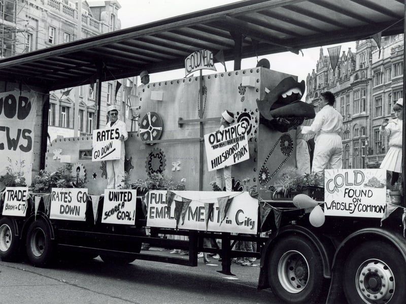 The Middlewood Hospital 'Good News' float in the 1987 Sheffield Lord Mayor's Parade