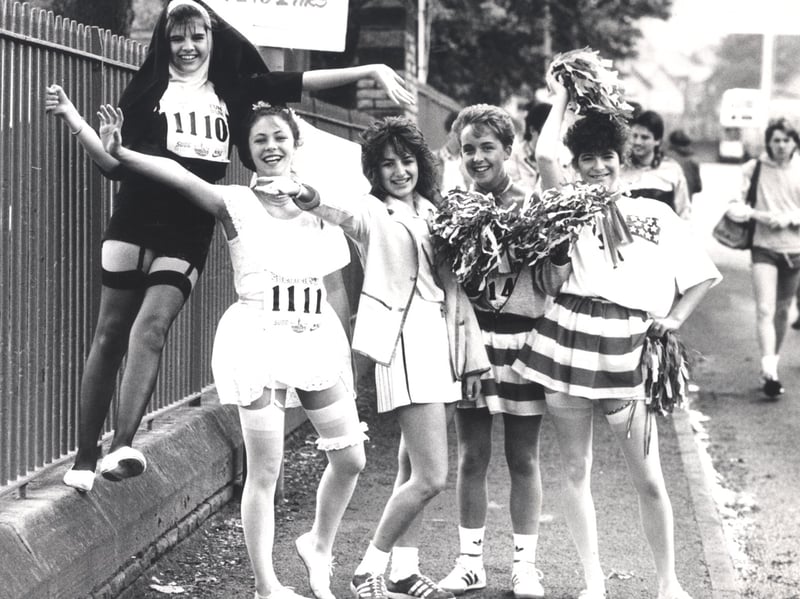 Fun runners in the Sheffield Marathon in June 1987