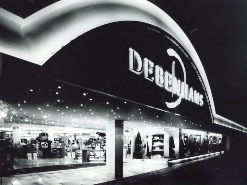 Debenhams department store, on The Moor, Sheffield city centre, pictured in 1987. The store opened in 1965 when it was trading as Pauldens. It traded as Pauldens of Sheffield until 1973 when it was rebranded as Debenhams.