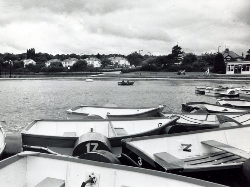 The boating lake at Millhouses Park, Sheffield, on July 27, 1987