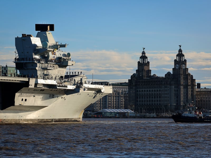 Ship’s company aboard the newly appointed Royal Navy flagship have been honoured during their visit to Merseyside.
