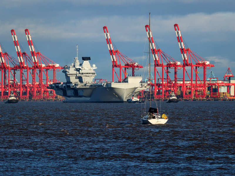 Ship’s company aboard the newly appointed Royal Navy flagship have been honoured during their visit to Merseyside.