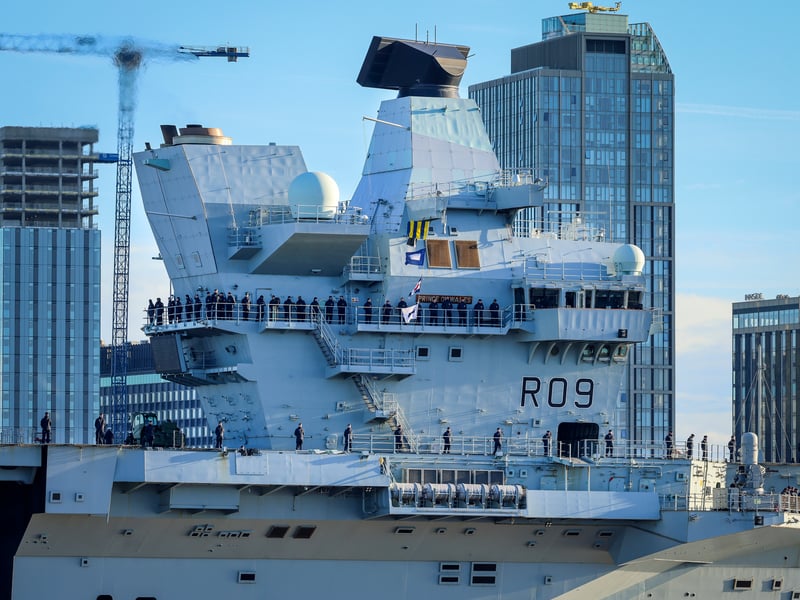Ship’s company aboard the newly appointed Royal Navy flagship have been honoured during their visit to Merseyside.