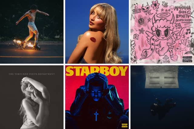 Six of the most streamed albums on Spotify in 2024.
