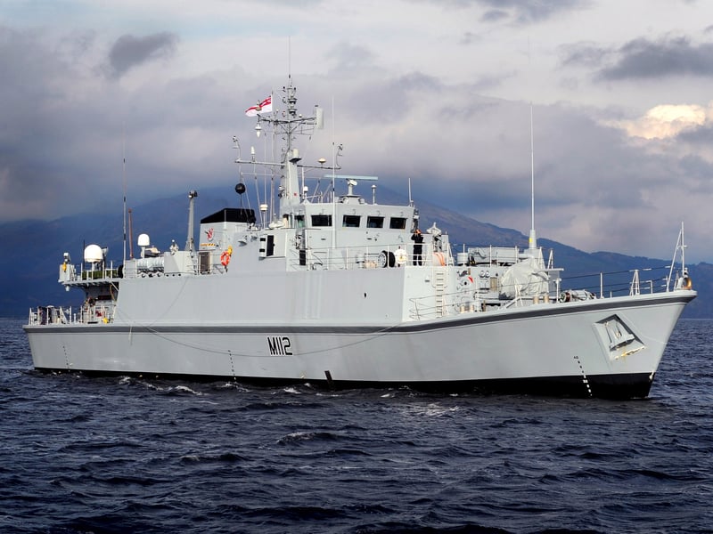 HMS Shoreham, a Sandown-class minehunter, was donated to Ukraine and is now known as Cherkasy. She has been seen in the Portsmouth area recently.