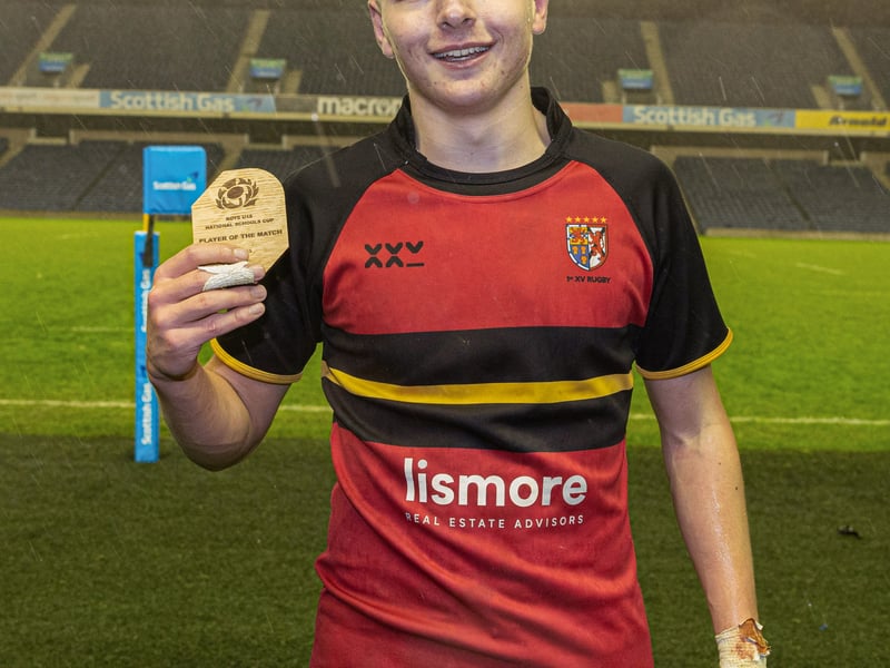 Stewart's Melville College's Callum Jessop was named player of the match in the Under-18 Schools Cup final.