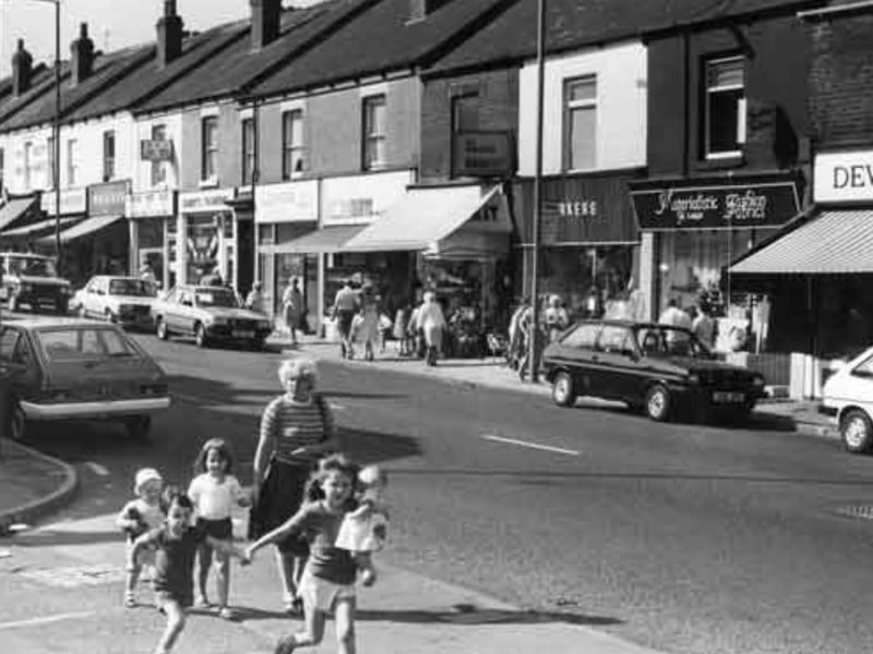 Shops on Chesterfield Road, Woodseats, in 1983