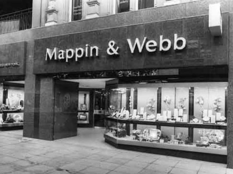 Mappin & Webb jewellers, on Fargate, Sheffield city centre, in October 1983
