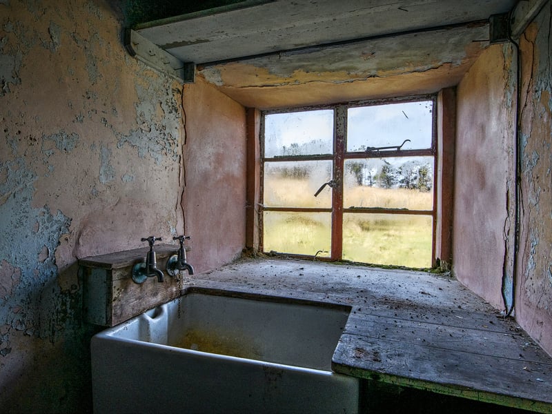 An abandoned house at Atlanduin on the Sutherland Estates. Built in 1820, it still stands firm - although the last occupants have long gone.