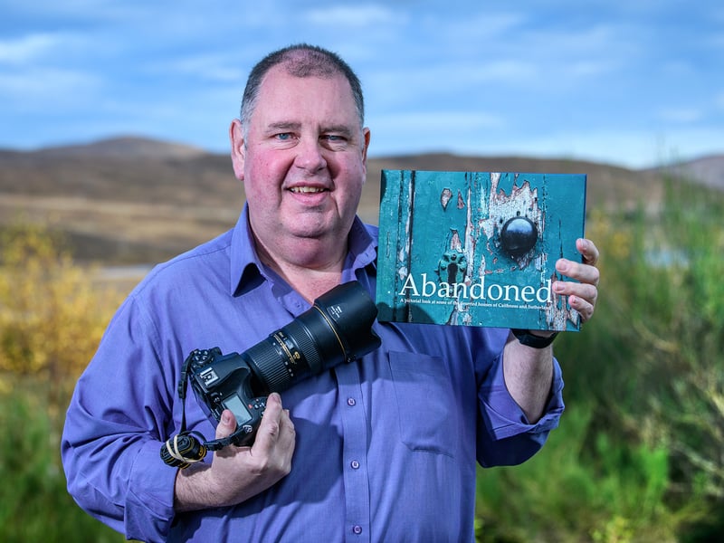 Photographer Angus Mackay and his new book Abandoned which features images of the homes now deserted across Caithness and Sutherland.