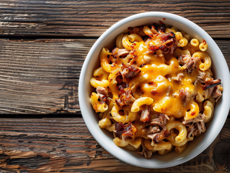 If I have a chance to sit down at a Christmas market, then I will certainly go for a delicious bowl full of mac and cheese. What I love most about eating mac and cheese from a Christmas market though, is the unique toppings.