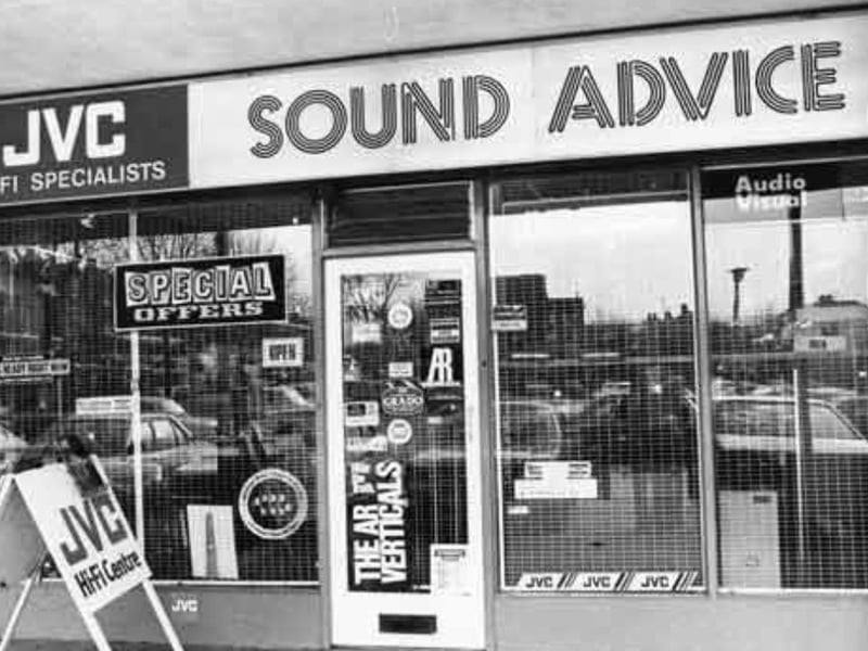Sound Advice, hi-fi centre, Sheffield, in February 1980