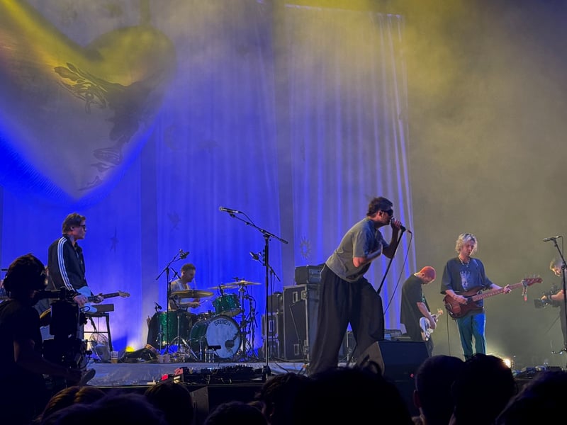The band's fourth studio album, released earlier this year, made up the bulk of the set - with 10 songs played from it.