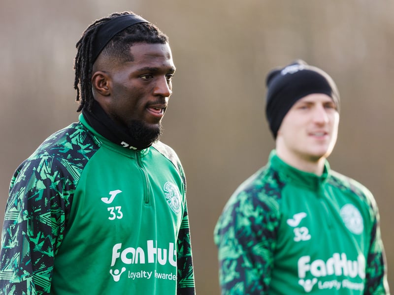 The Congolese centre-back has played in the middle of a back three in Hibs' last two games and is expected to be given the nod to do the same again at Celtic Park.
