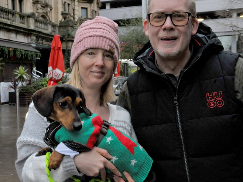 Steve and Suzanne Bean of Pudsey with Cooper.