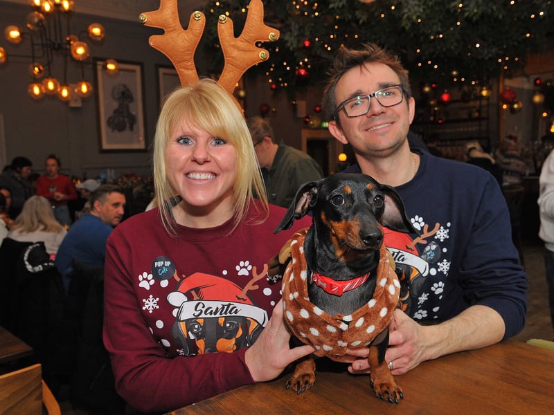Charlene and Samuel Clapperton of Yeadon with Rolo.