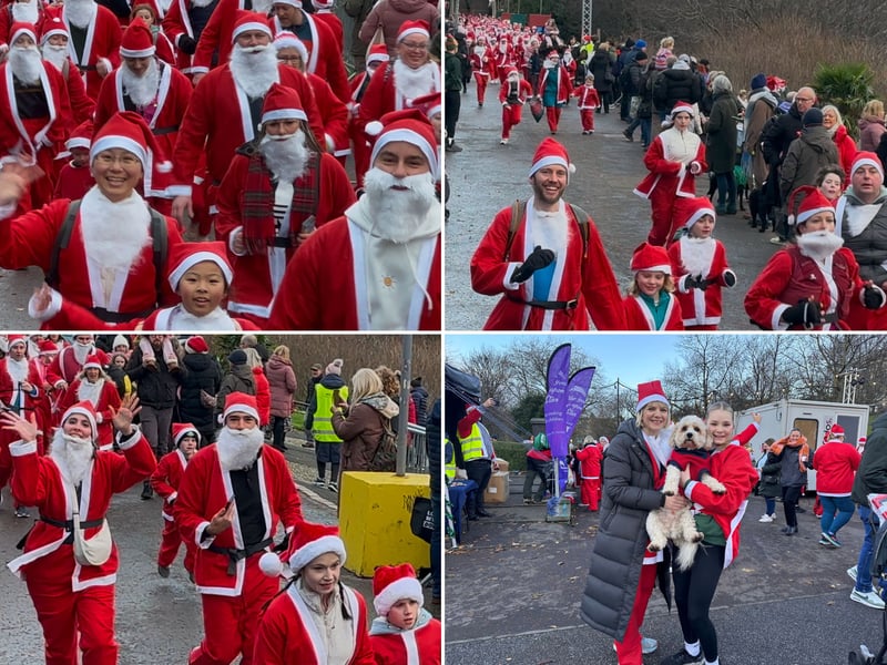 There was plenty of festive cheers are people completed two laps around West Princes Street Gardens