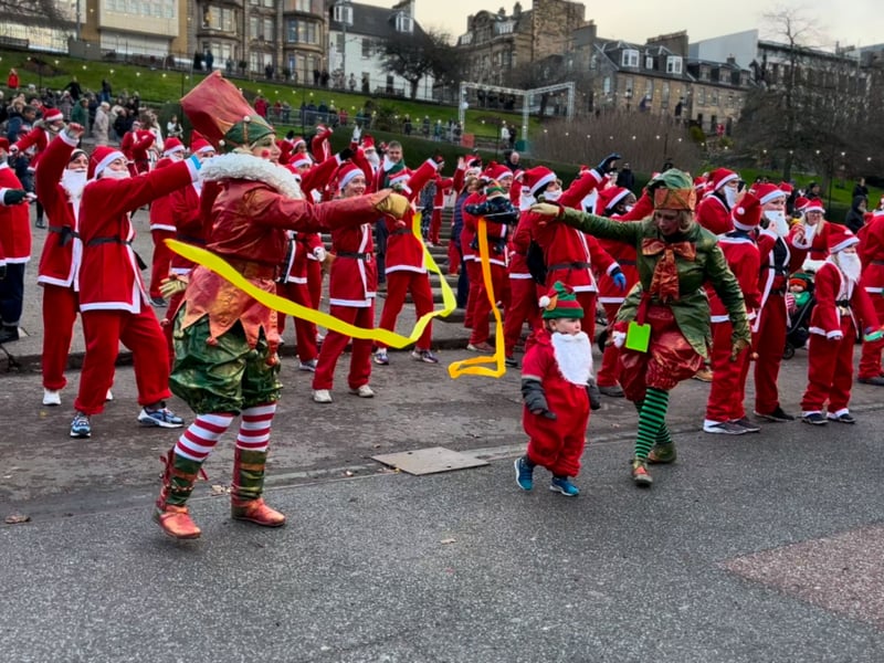 People had a lot of fun during the warm up in West Prince Street Gardens