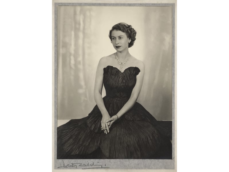 a portrait by Dorothy Wilding of Queen Elizabeth II, 1952, which will feature in the Royal Portraits: A Century of Photography exhibition at The King's Gallery, Palace of Holyroodhouse in Edinburgh
