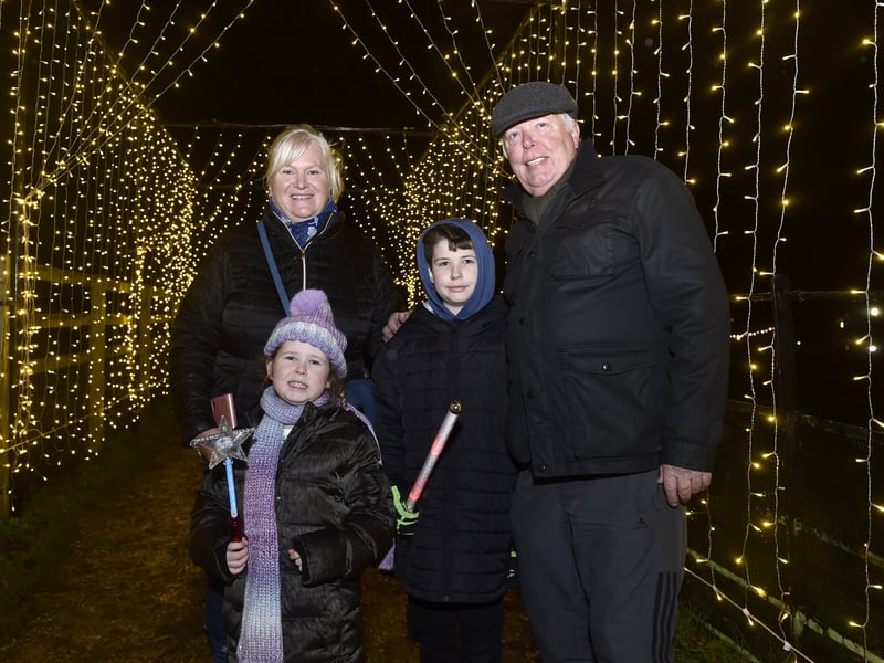 Pictured is: Alison Storrier and Alan Voysey with Evelyn (5) and Lucas Voysey (9) from Southbourne and Chichester. Picture: Sarah Standing (081224-7358)