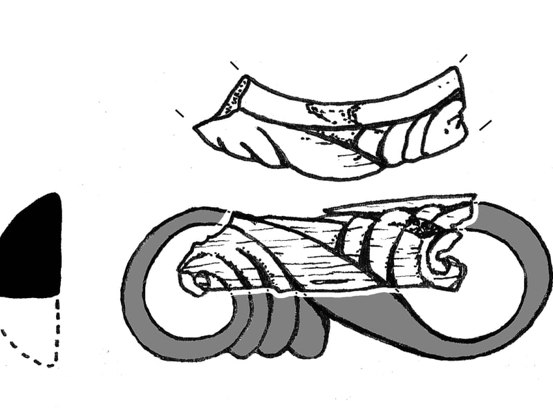 Illustration of the designs on the 'Celtic' bangle found in Sutherland with the style never seen before in Scotland.