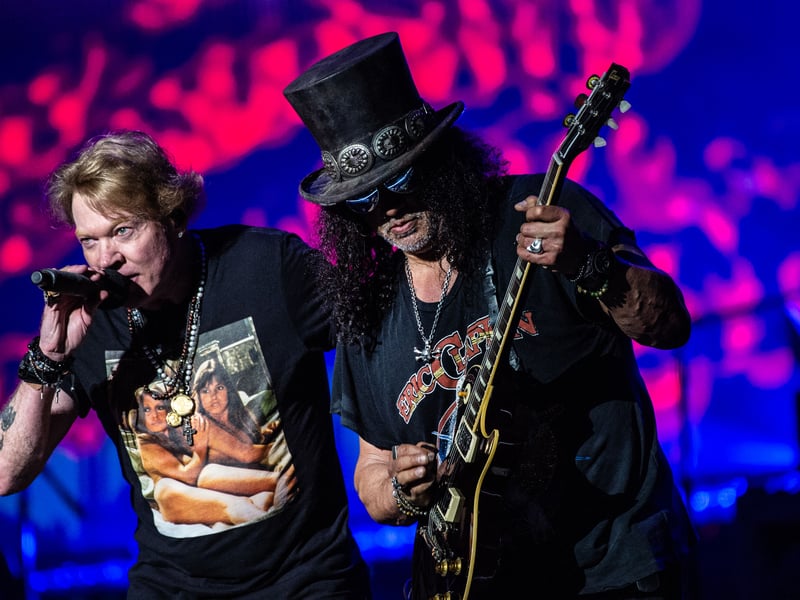Guns N' Roses will be performing in the UK as part of their 2025 tour, starting at Villa Park in Birmingham on June 23 at 19:00. They will then head to Wembley Stadium in London on June 26. Both shows are set to be highly anticipated, so fans should act fast to secure tickets for these iconic performances.