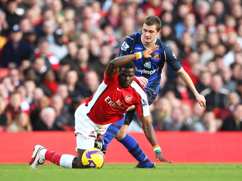 After making over a century of appearances for Arsenal and spending time with Turkish giants Galatasaray, Eboue joined Sunderland in March 2016 but was handed a ban for failing to pay a former agent and was released without playing a first-team game.