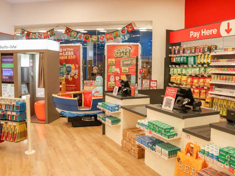 The new shop has a photo booth inside for customers