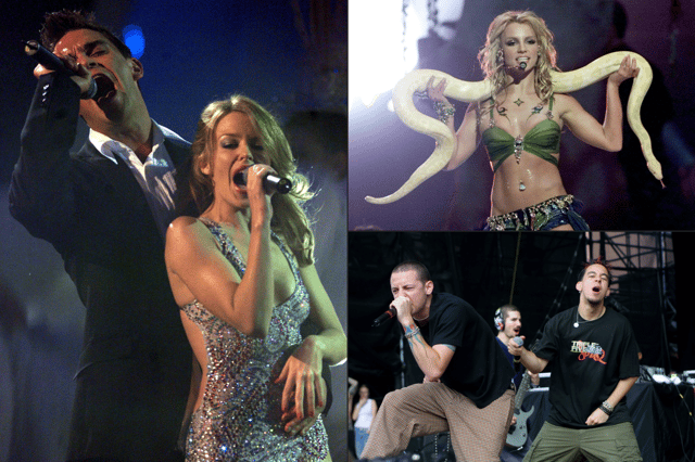 Kylie Minogue and Robbie Williams' collaboration, one of Britney's biggest tracks and Linkin Park's best-known song were all released in 2000.