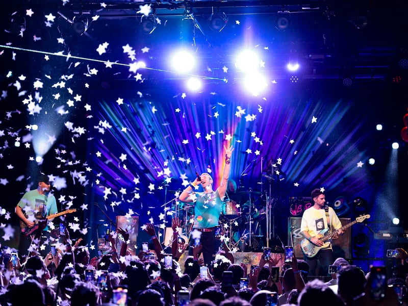 Sharing the number four spot is Coldplay, despite the band not playing a show in Scotland this year, Edinburgh-based fans didn’t let that stop them from “come up to meet you”.