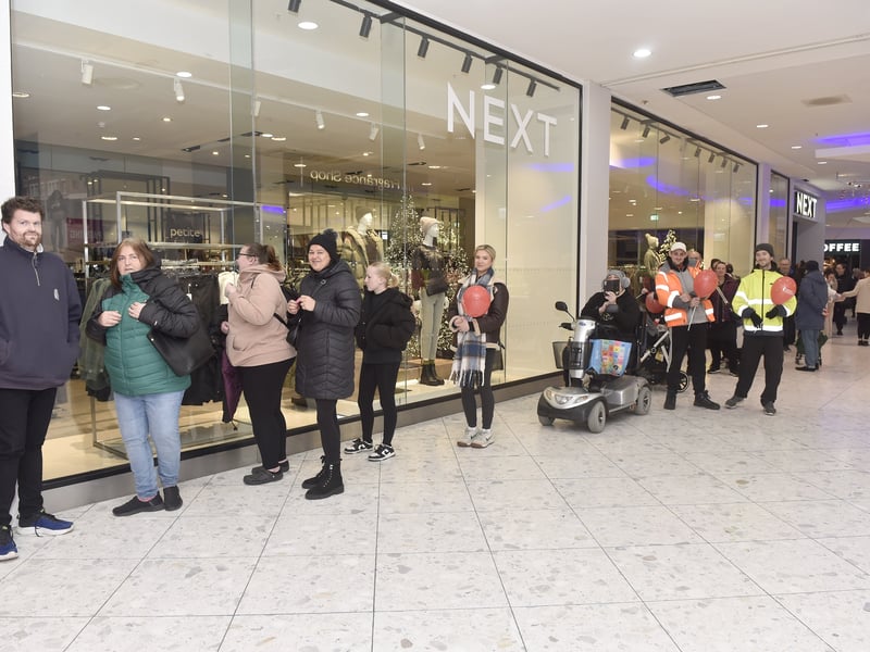 Queues of people as Poundstretcher officially opened up in Cascades Shopping Centre in Portsmouth on Thursday, December 12, 2024. Picture: Sarah Standing (121224-7625)