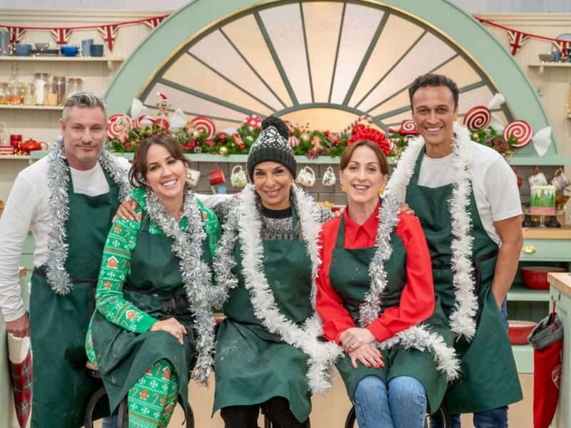 It's a soap special for the Great British Bake Off Christmas Special on Channel 4 on Christmas Eve at 8pm (and repeated on Christmas Day at 1.30pm. Appearing will be EastEnders' Dean Gaffney and Natalie Cassidy, Sheree Murphy (of Emmerdale, Hollyoaks and Neighbours), Coronation Street's Shobna Gulati and Chris Bisson (both Corrie and Emmerdale). Then Prue and Paul will be back on Friday, January 3, at 7.40pm for The Great New Year Bake Off featuring former contentants Kevin Flynn, Norman Calder, James Patrick Morton, Lea Harris, Nicky Laceby and Peter Sawkins.