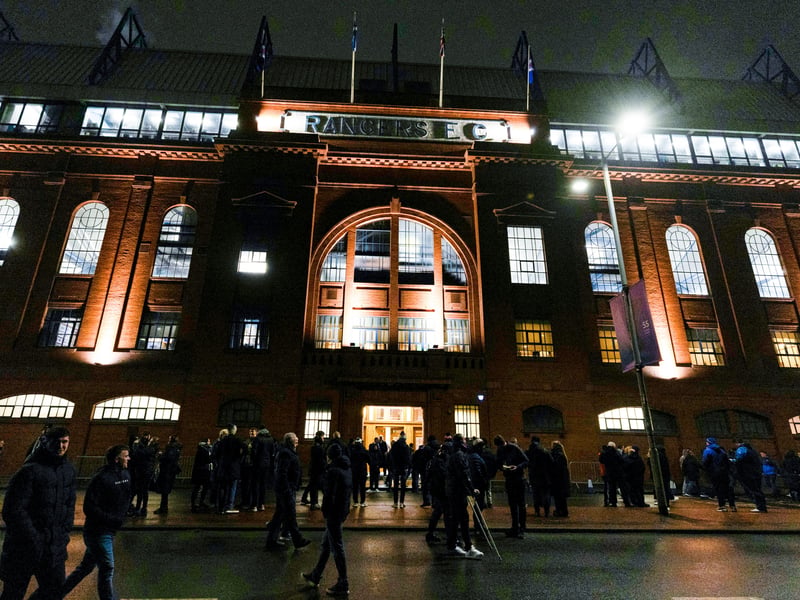 A general view outside the stadium as fans head into the ground.