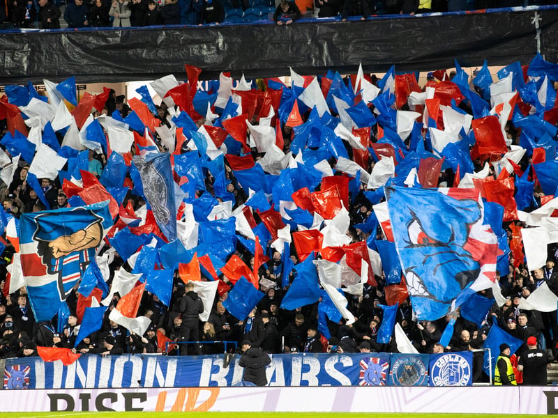 Rangers fans prepare for the clash with Tottenham Hotspur at Ibrox.