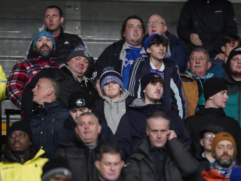 Pompey fans were unbowed in the face of a Derby County battering at Pride Park.