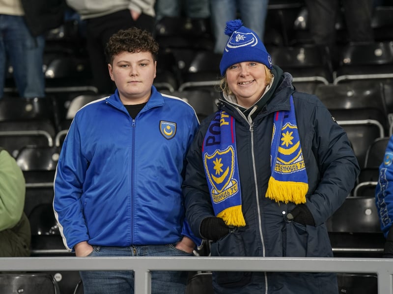 Pompey fans were unbowed in the face of a Derby County battering at Pride Park.