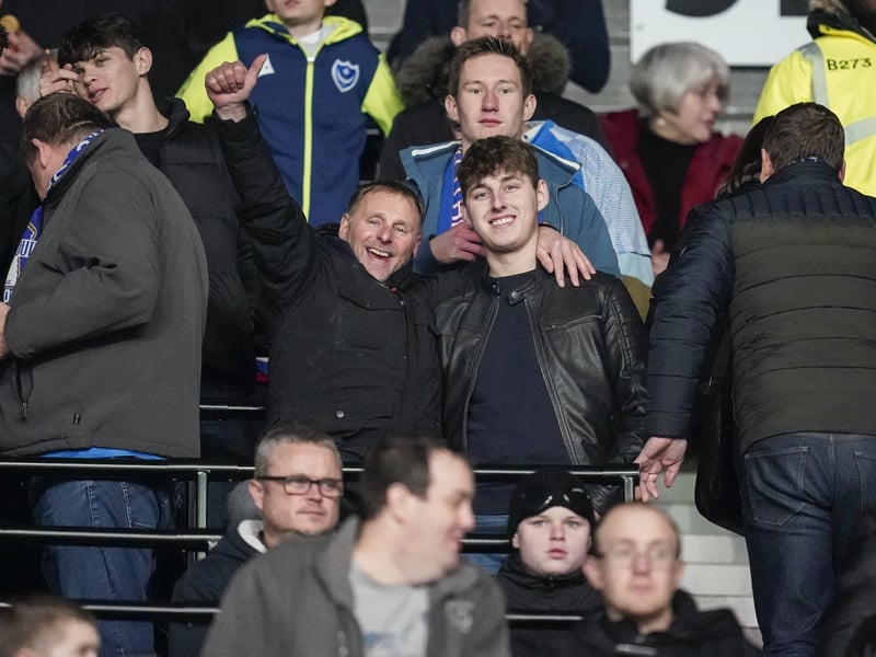 Pompey fans were unbowed in the face of a Derby County battering at Pride Park.