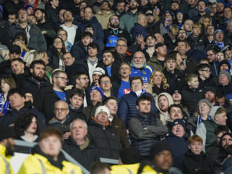 Pompey fans were unbowed in the face of a Derby County battering at Pride Park.