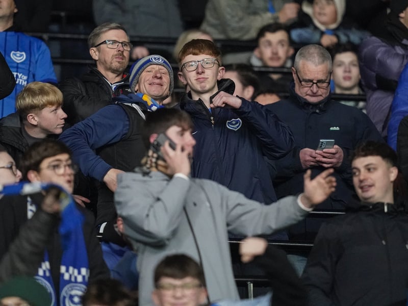 Pompey fans were unbowed in the face of a Derby County battering at Pride Park.