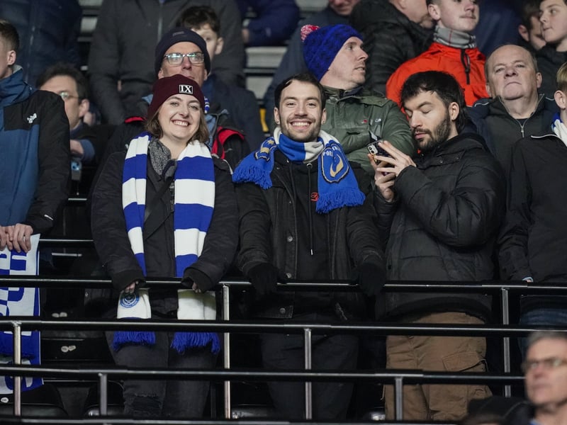 Pompey fans were unbowed in the face of a Derby County battering at Pride Park.