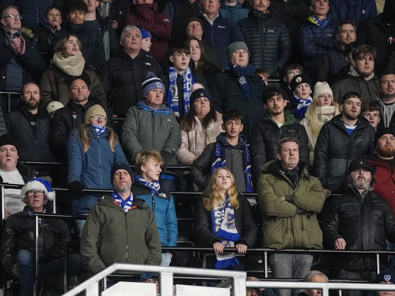 Pompey fans were unbowed in the face of a Derby County battering at Pride Park.