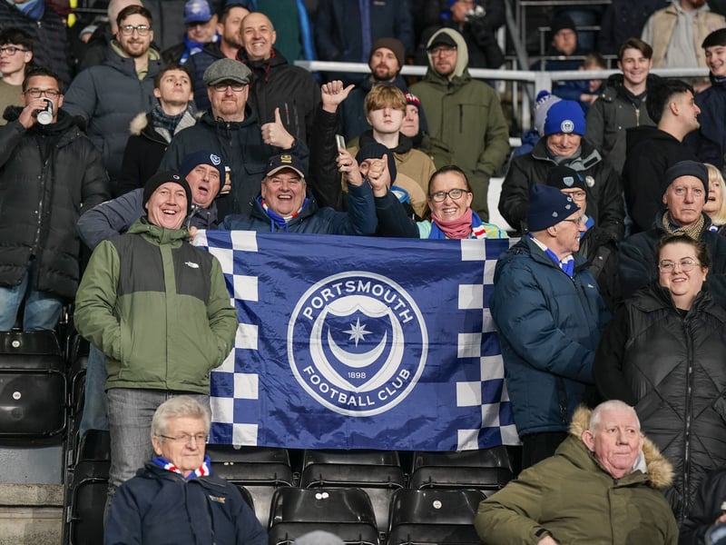 Pompey fans were unbowed in the face of a Derby County battering at Pride Park.