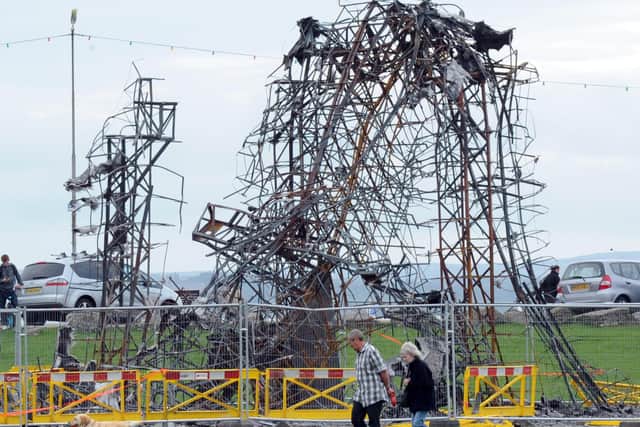 The aftermath of the devastating fire