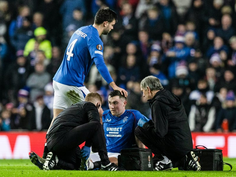 Still out with a groin injury he suffered last month, the Gers first-choice centre-back will miss the game at Ibrox.
